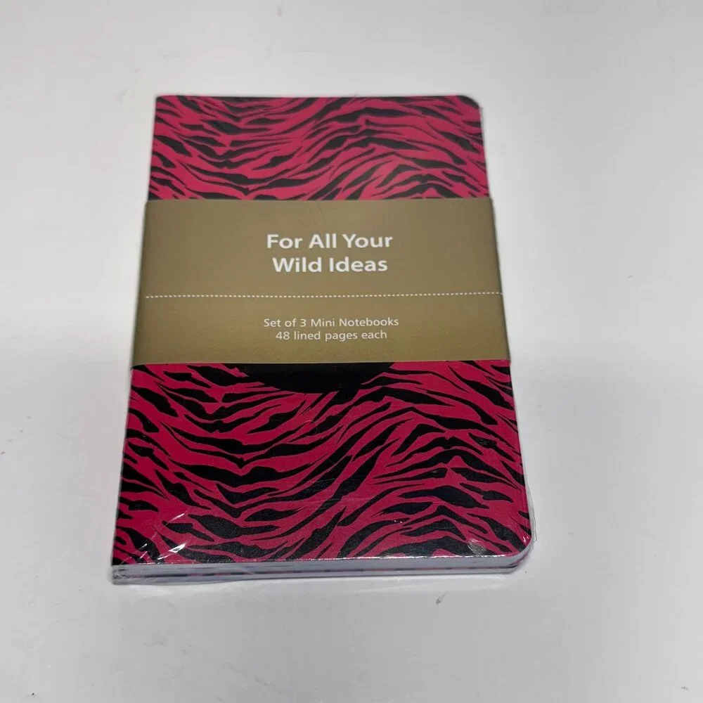 NWT For All Your Wild Ideas Mini Notebook Set of 3,‎ 4